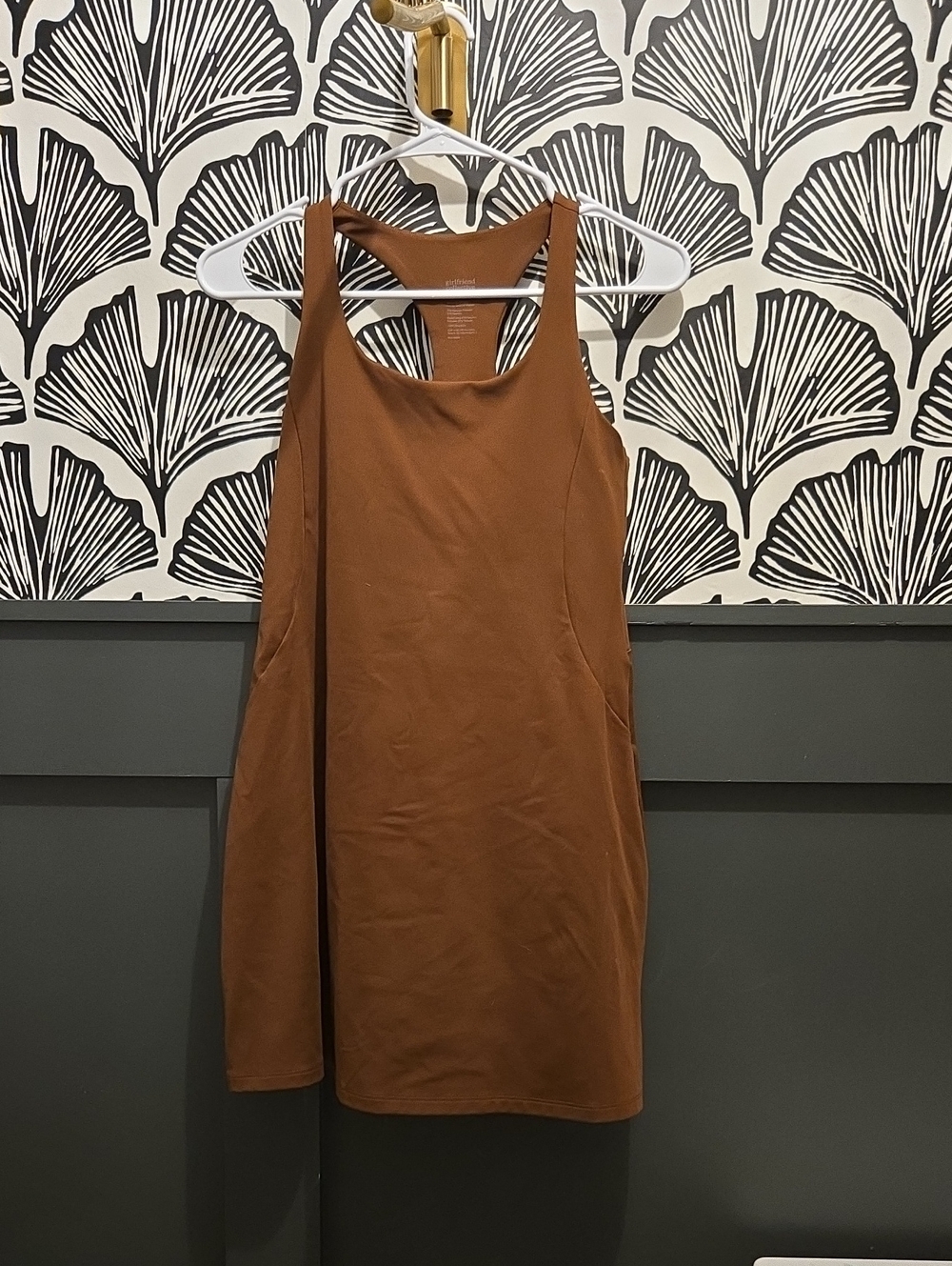 girlfriend collective Brown Racerback Athletic Dress